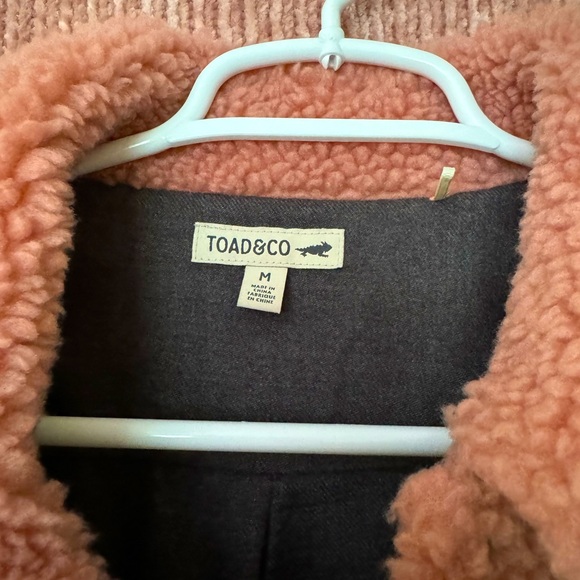 Toad & Co Pink Sherpa Jacket size Medium - Picture 3 of 3